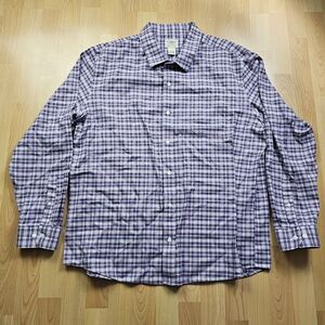 Ll Bean Kennebunk Shirt‎ Men's 2XL Purple Flannel Plaid Outdoor Active Western